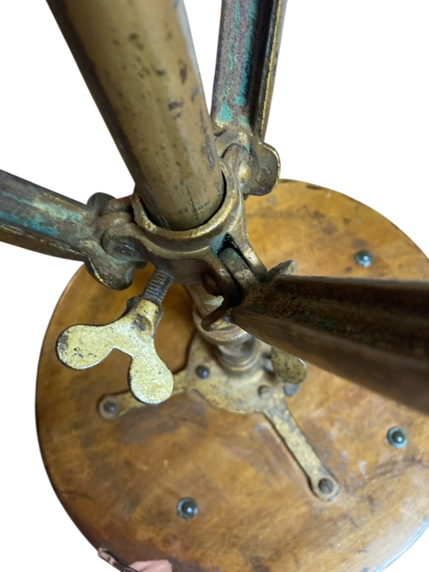 Vintage Brass Extendable Piano or drum stool