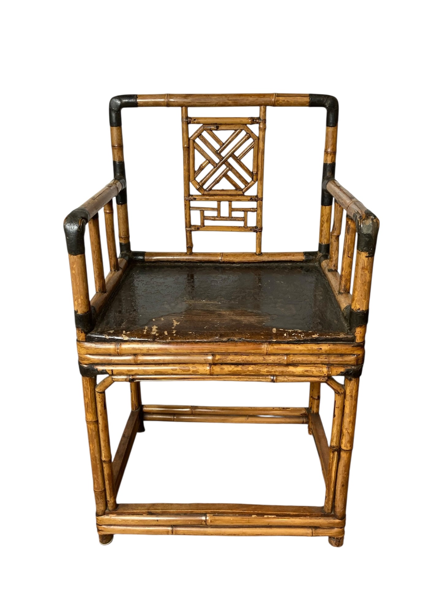Mid Century Pavillion Chinoiserie Bamboo Armchair or Sidechair