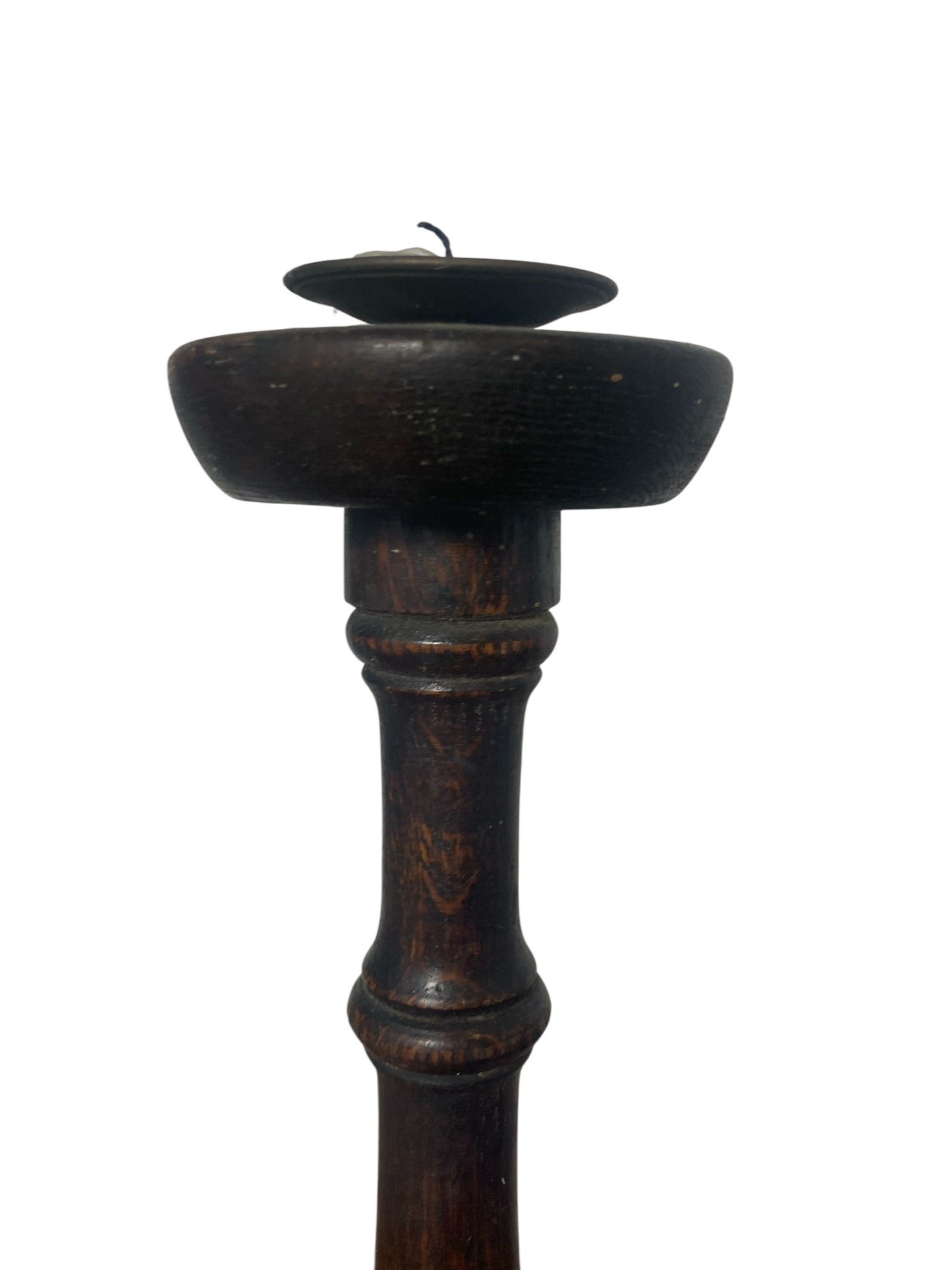 Antique turned wooden candle holder Circa 1800's
