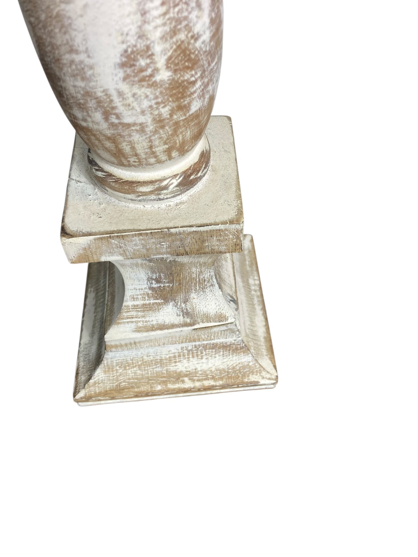 Pair of Modern Rustic Shabby Chic Candle Holders From Belgium Dry Scraped