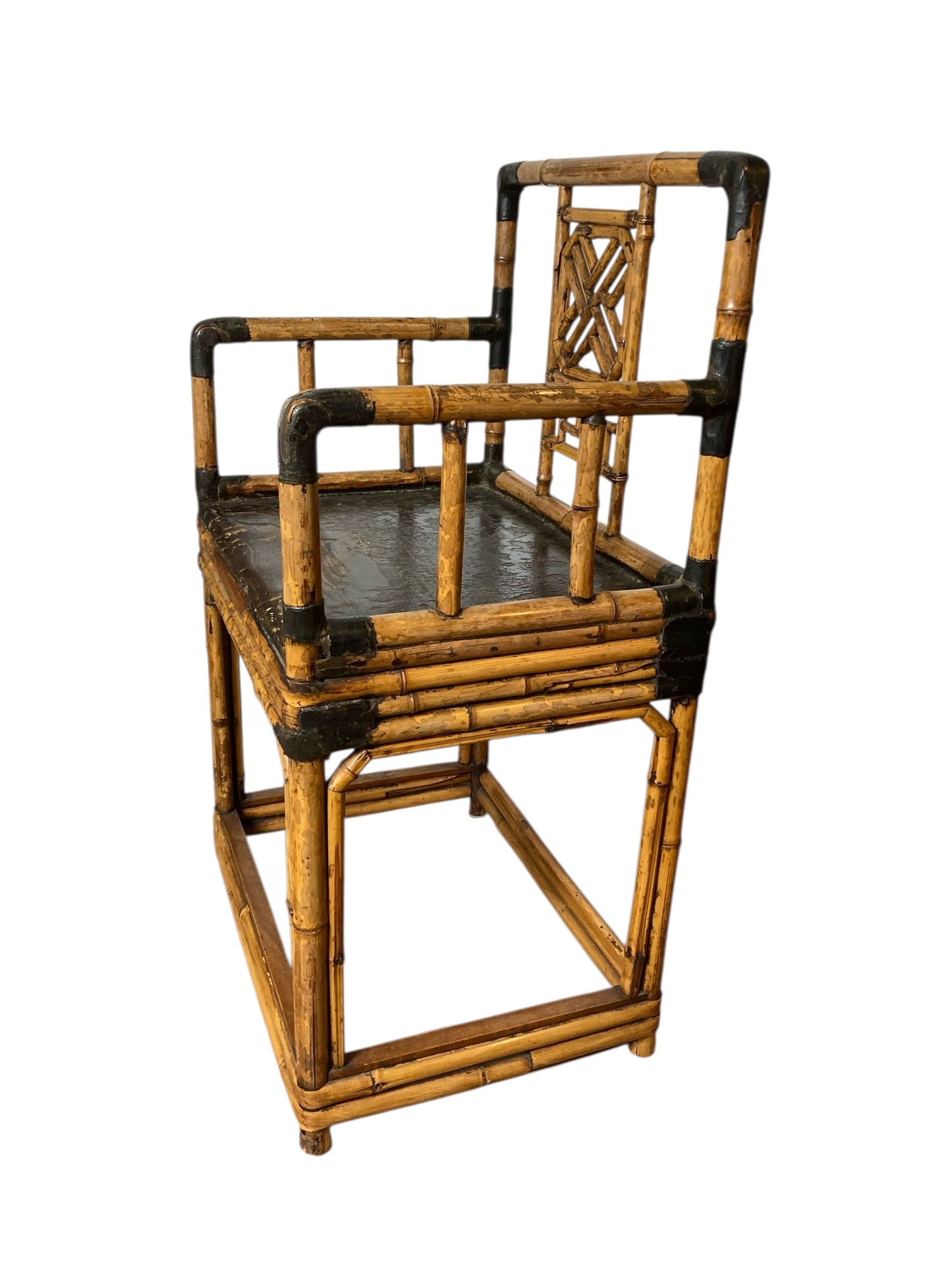Mid Century Pavillion Chinoiserie Bamboo Armchair or Sidechair