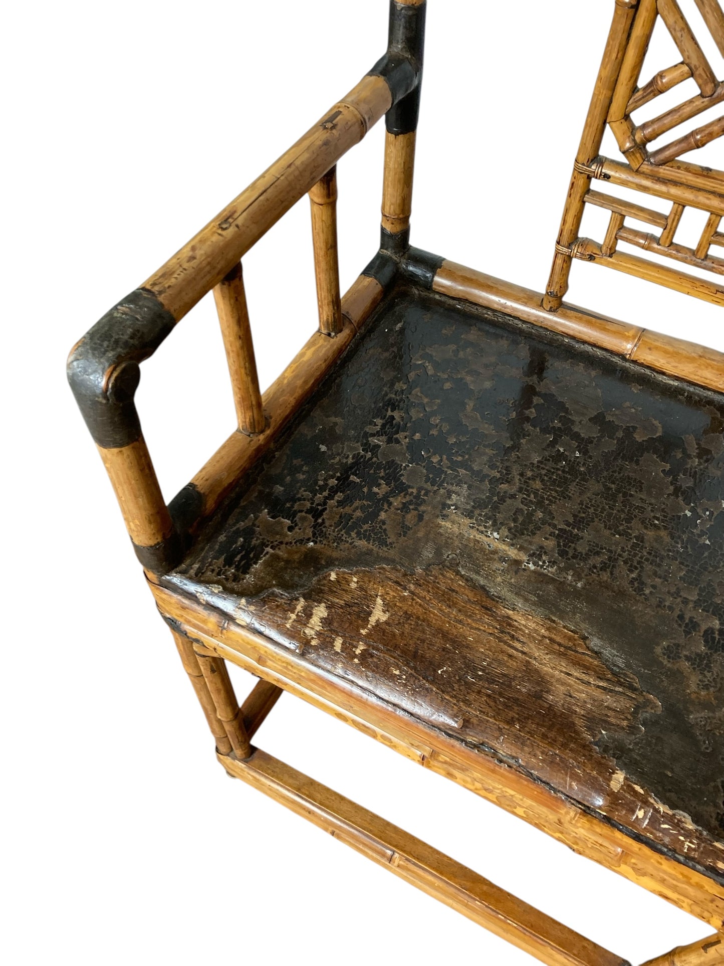 Mid Century Pavillion Chinoiserie Bamboo Armchair or Sidechair