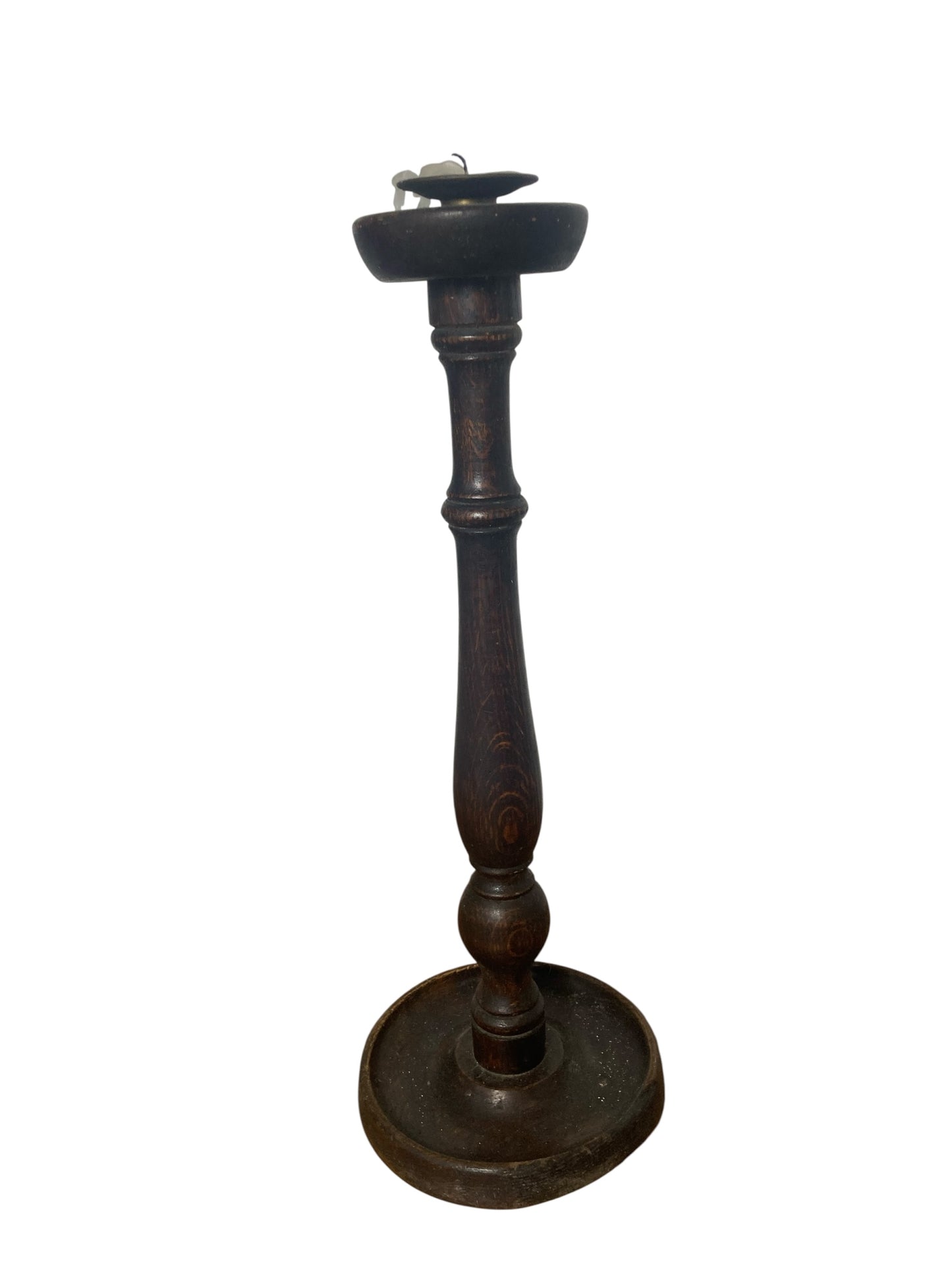 Antique turned wooden candle holder Circa 1800's
