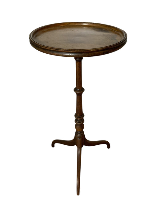 Mahogany Side, wine Table or Plant Stand on Tri Legs 19th Century