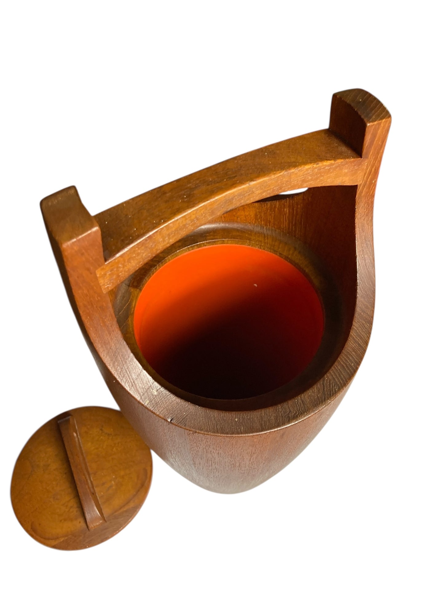 Danish Teak Ice Bucket and Tray by Jens Quistgaard for Dansk Designs Mid Century