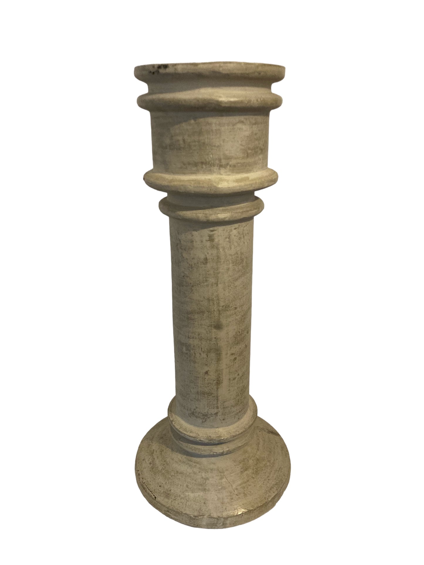 Pair Of Large Floor Standing Ceramic Floor Candle Holders