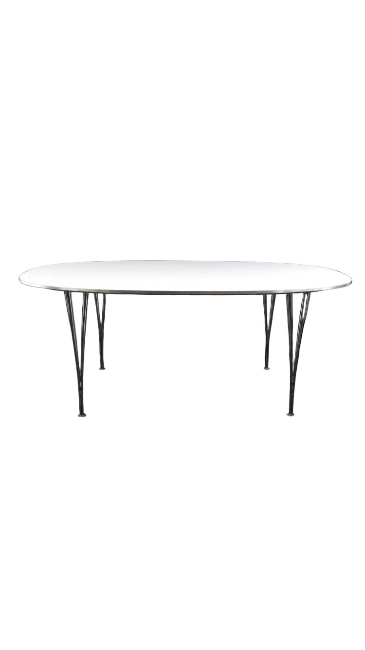 A Danish Fritz Hansen 'Super-Ellipse' table,