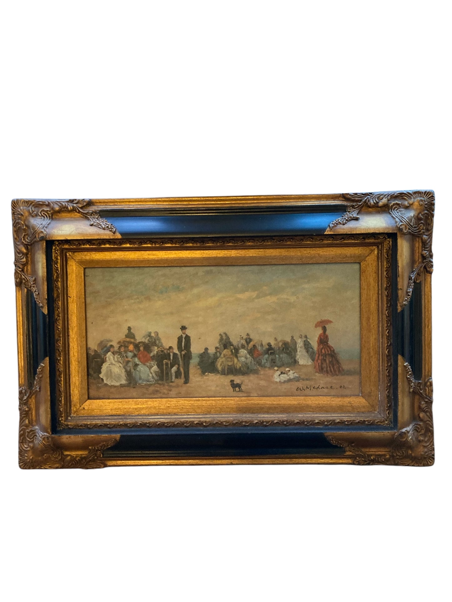 Higgins and Bower Print on Canvass signed W M Chase