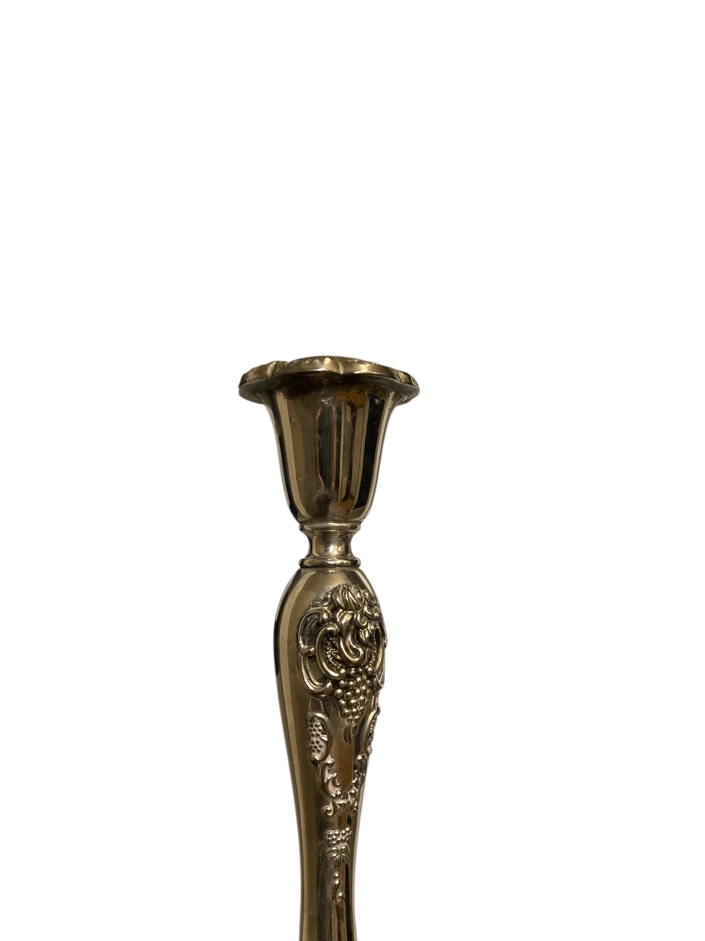 A pair of Silver Plated Godinger Baroque Style Candle holders