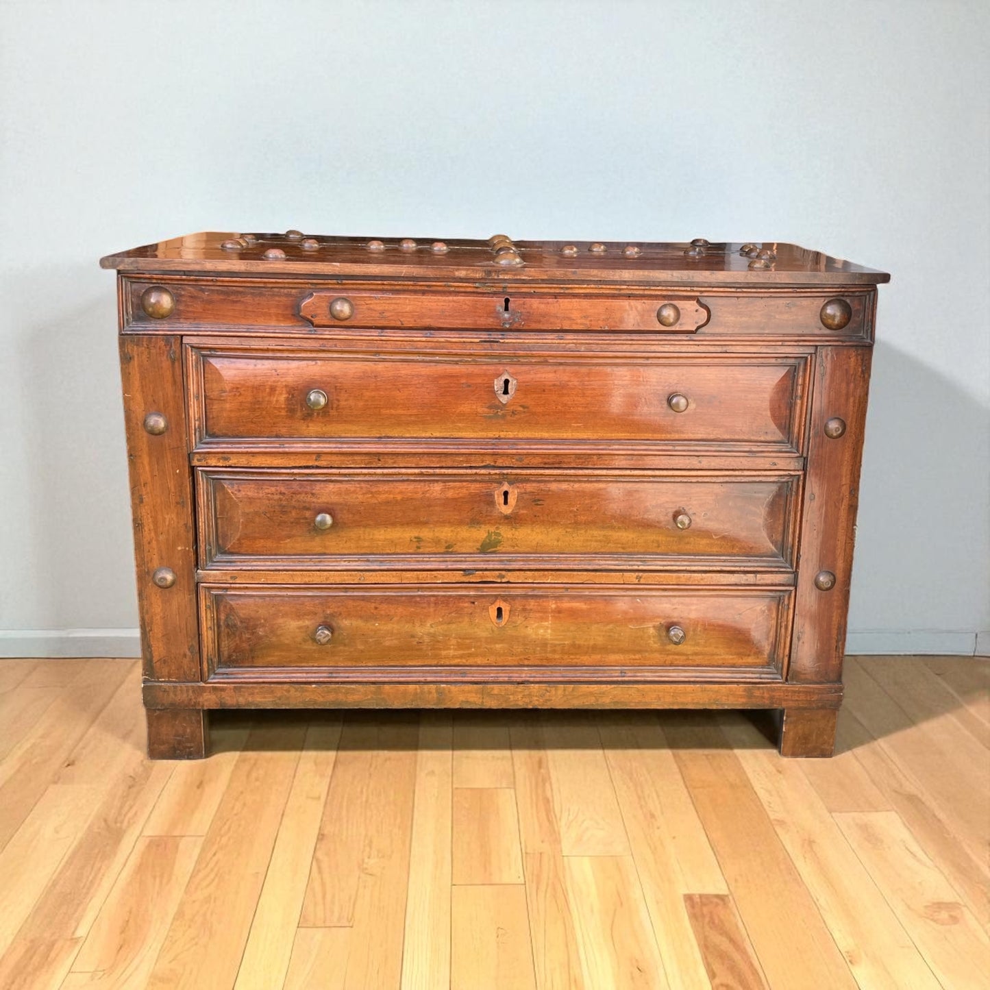 Dutch Walnut Commode Late 18TH Century with hinged Lidded top